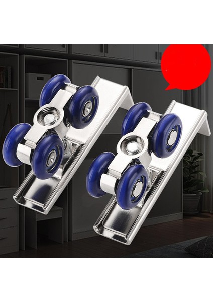 Adet/takım Sürgülü Kapı Makarası Donanım Slayt Kapılar Kasnak 4/8 Tekerlekler Raylı Parça (Yurt Dışından)