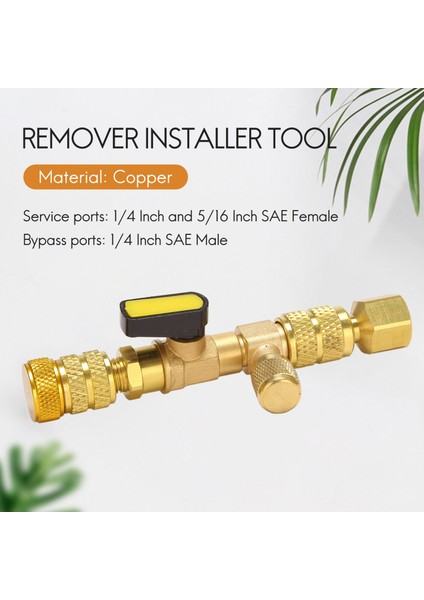 R410A R22 Valf Çekirdek Sökücü Takma Aracı, R404A R407C R134A R12 R32 Hvac Sistemi Için Çift Boyutlu Sae 1/4 ve 5/16 Portlu (Yurt Dışından) indirimleri