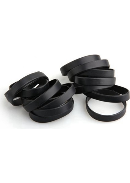 45'li Bileklik Bileklik Kauçuk Siyah Spor 12 mm Bant Üst (Yurt Dışından) fırsatları