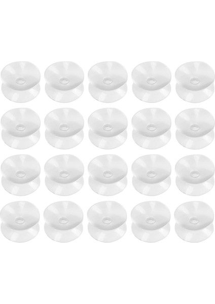 20 Adet Çift Taraflı Vantuz - Cam, Plastik Vantuz - 30MM Genişlik (Yurt Dışından)