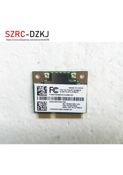 Yeni Orijinal Lenovo Thinkpad RTL8188CE T420 X220 T430 X230 E430 X230 T520 B/g/n Kablosuz Kart 60Y3249 RTL8188 Wlan Wıfı (Yurt Dışından)