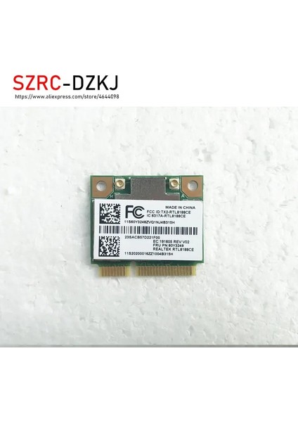 Yeni Orijinal Lenovo Thinkpad RTL8188CE T420 X220 T430 X230 E430 X230 T520 B/g/n Kablosuz Kart 60Y3249 RTL8188 Wlan Wıfı (Yurt Dışından)