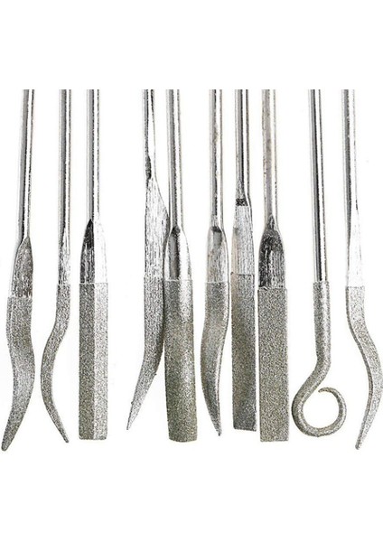 10 Adet 3X140MM Elmas Iğne Seti Seti Ince Dosyalama Parlatma Metal Taş Cam Seramik Ahşap Oyma El Sanatları Dosyaları (Yurt Dışından) modelleri