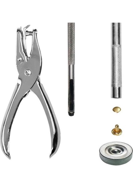 360 Takım Çift Kapaklı Perçin Deri Çiviler Deri El Sanatları Onarım Dekorasyonu Için Delme Pensesi, 3 Boyut ve 4 Renk (Yurt Dışından)