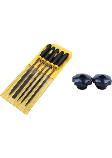 2 Adet M8 x 50MM Çaplı Konu Sıkma Yıldız Topuzu ile 5 Adet Profesyonel Teknik Elmas Dosya (Yurt Dışından)
