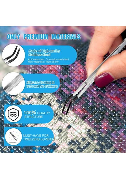 Parça Craft Için Kauçuk Pvc Paslanmaz Çelik Uçlu Cımbız (Siyah) (Yurt Dışından) fiyatları