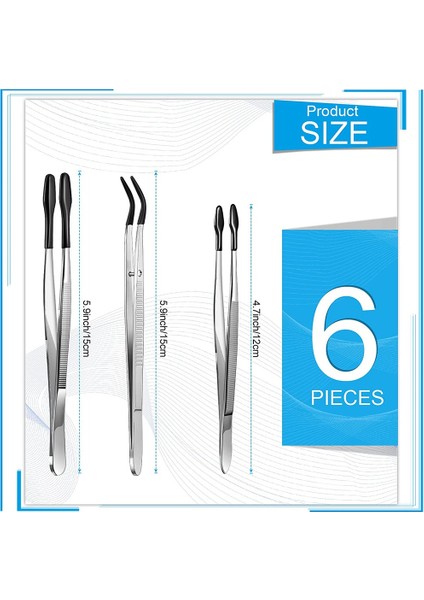 Parça Craft Için Kauçuk Pvc Paslanmaz Çelik Uçlu Cımbız (Siyah) (Yurt Dışından) indirimleri