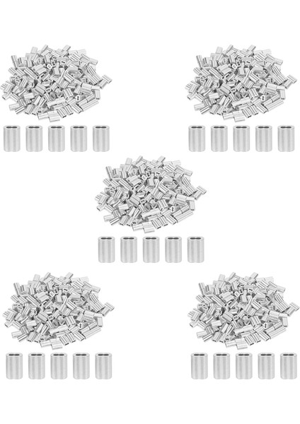 1000 Adet 1/16 Inç Kablo Yüksük Seti Alüminyum Alaşımlı Sıkma Döngü Kolu Tel Halat Için (Yurt Dışından) fiyatları