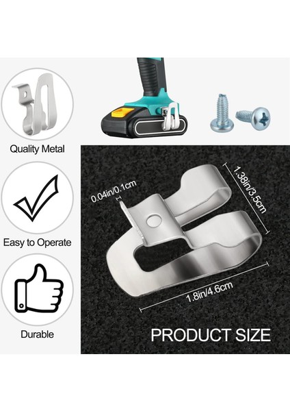 Matkap Uçları Montaj Tutucusu-1 Set x Kemer Klipsi(12 Adet)- (Yurt Dışından)