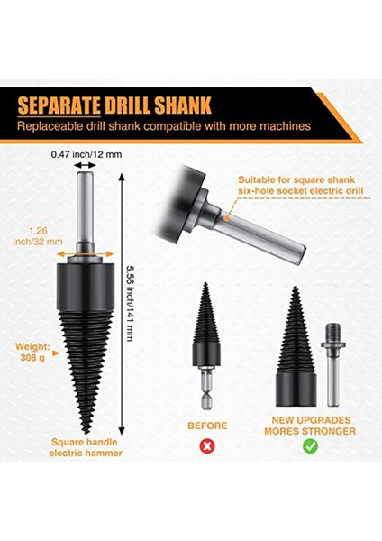 Ahşap Ayırıcı Matkap Ucu Çıkarılabilir, Taşınabilir Ahşap Kesme Aleti, El Matkabı Ahşap Kesme Malzemeleri Için Uygun A (Yurt Dışından) modelleri