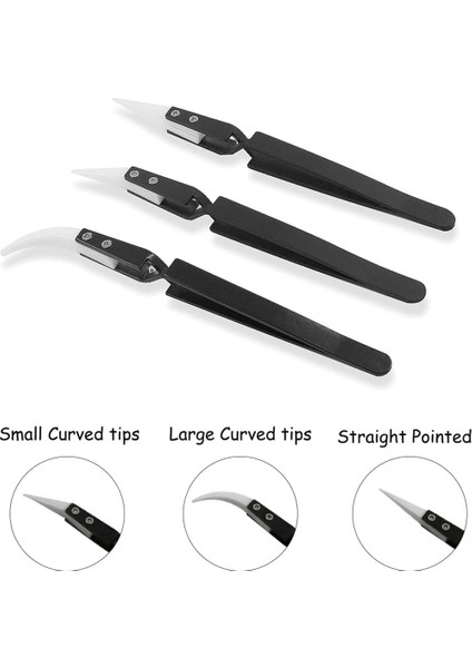 Adet Anti-Statik Ters Seramik Cımbız Ic Smd Smt Ters Cımbız Isıya Dayanıklı 1000 Derece El Aletleri Siyah (Yurt Dışından) modelleri