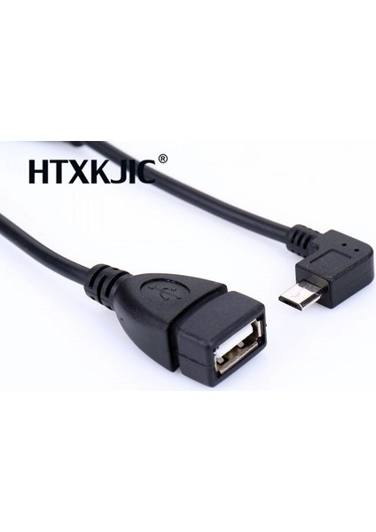 Yeni Otg Kablo Adaptörü Mikro USB 2.0 Erkek USB 2.0 Dişi 90 Derece Sağ Açılı Konnektör USB Flash Disk Için (Yurt Dışından)