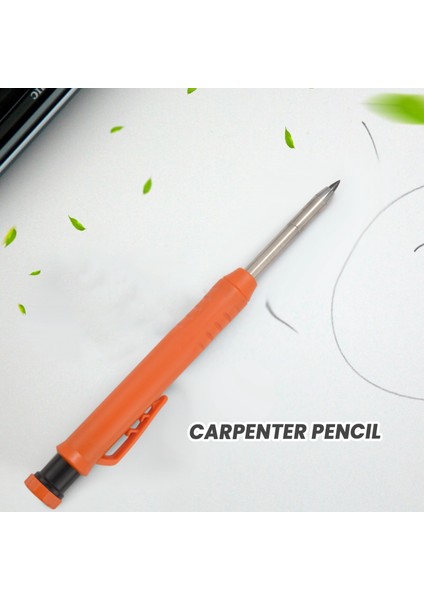 Ahşap Kalemi-2 x Turuncu Ahşap Işleme Kalemleri 4 Kutu x Yedek (12 Siyah/6 Sarı/6 Kırmızı)-Fotoğraf Rengi B (Yurt Dışından)