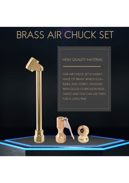 Paket Ağır Hizmet Tipi Pirinç Hava Mandreni Seti, 1/4 Inç Pirinç Hava Mandreni Lastik Şişirme Göstergesi Kompresörü Aksesuarları (Yurt Dışından) fiyatları