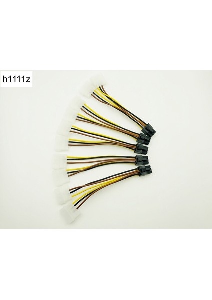 5 Adet Sata Güç Kablosu Pcı-E 6pin Dişi Molex 4pin X2 Splitter Güç Pcı Express Uzatma Kabloları 15CM Btc Madenci Madencilik Için (Yurt Dışından)