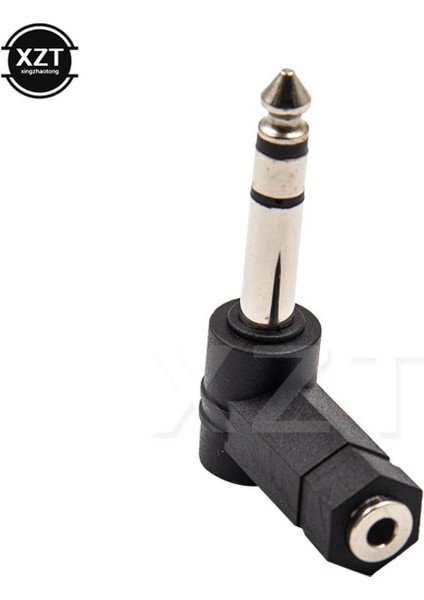 90 Derece 3.5mm Dişi Jack 6.35MM/6.5MM Erkek Jack Sağ Açılı Fiş Hoparlör Kulaklık Ses Adaptörü (Yurt Dışından)
