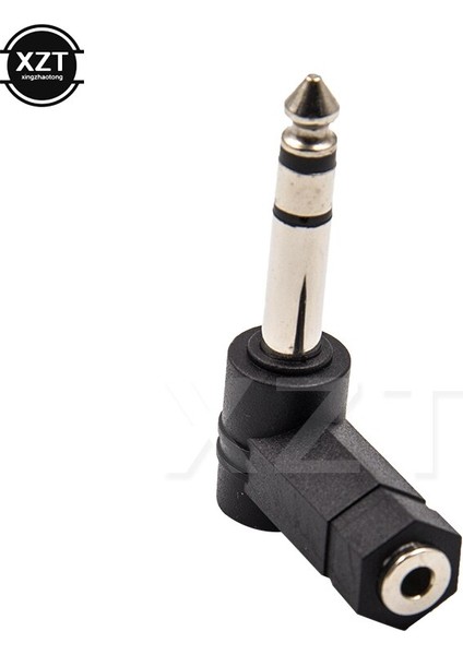 90 Derece 3.5mm Dişi Jack 6.35MM/6.5MM Erkek Jack Sağ Açılı Fiş Hoparlör Kulaklık Ses Adaptörü (Yurt Dışından)