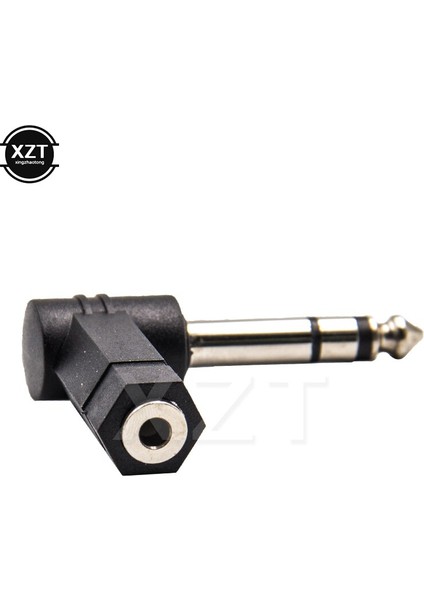 90 Derece 3.5mm Dişi Jack 6.35MM/6.5MM Erkek Jack Sağ Açılı Fiş Hoparlör Kulaklık Ses Adaptörü (Yurt Dışından)