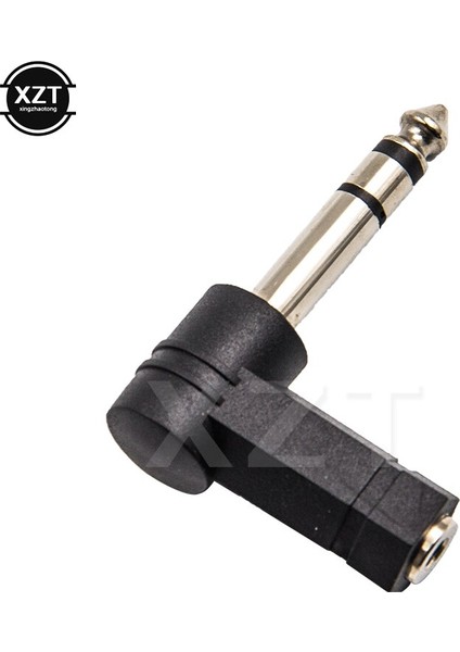 90 Derece 3.5mm Dişi Jack 6.35MM/6.5MM Erkek Jack Sağ Açılı Fiş Hoparlör Kulaklık Ses Adaptörü (Yurt Dışından)