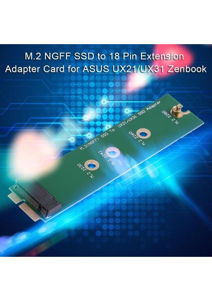 Asus UX21/UX31 Zenbook Için 1 Pc M.2 Ngff Ssd'den 18 Pin Uzatma Adaptör Kartına (Yurt Dışından) fiyatları