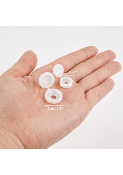 Menteşeli Vidalı Kapak Kapakları, 100 Adet Plastik Vida Koruma Kapakları, Katlanır Vidalı Geçmeli Kapaklar Yıkayıcı Çevirmeli Üstler (Yurt Dışından) fırsatları