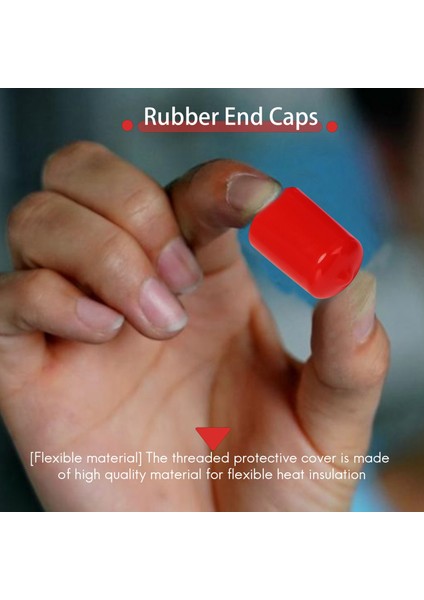 20 Adet Kauçuk Uç Kapakları 19MM Id Pvc Yuvarlak Boru Cıvata Kapatma Başlığı Vida Konu Koruyucuları Kırmızı (Yurt Dışından) fiyatları