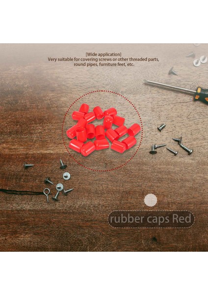 20 Adet Kauçuk Uç Kapakları 19MM Id Pvc Yuvarlak Boru Cıvata Kapatma Başlığı Vida Konu Koruyucuları Kırmızı (Yurt Dışından) fırsatları