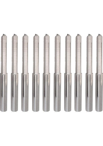 10PCS 3.175MM Şaft Çapı. Çift Kenarlı Tungsten Çelik Freze Kesici 2 Flüt Cnc Kesme Tungsten Çelik Düz Yuvası Bit, Flüt Uzunluğu 22MM (Yurt Dışından)