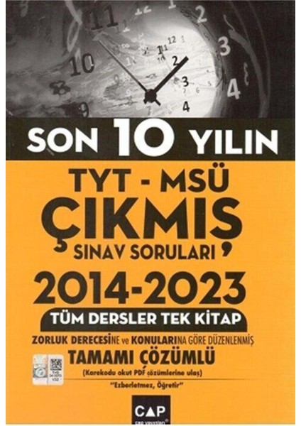 TYT MSÜ Son 10 Yılın Çıkmış Soruları Çap Yayınları