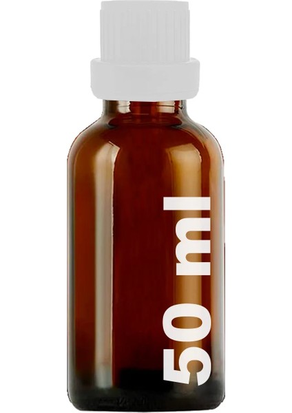 50 ml Plastik Kilitli Beyaz Kapaklı Amber Hediyelik Şişesi 50 cc Kolonya Koku Süs Kahverengi Cam Şişe 1 Adet