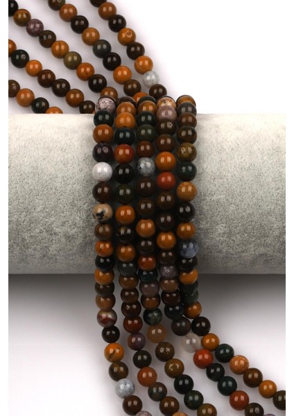Ocean Jasper Doğal Taş Dizi 6 mm Küre Kesim