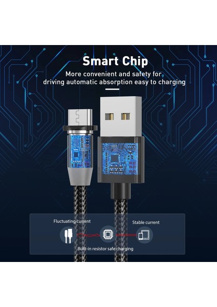 Gtwın Hızlı Şarj Manyetik Kablo Mikro USB C Tipi Kablo Iphone Xiaomi Samsung Cep Telefonu Manyetik Şarj USB Kablosu (Yurt Dışından) modelleri