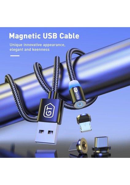 Gtwın Hızlı Şarj Manyetik Kablo Mikro USB C Tipi Kablo Iphone Xiaomi Samsung Cep Telefonu Manyetik Şarj USB Kablosu (Yurt Dışından) fırsatları