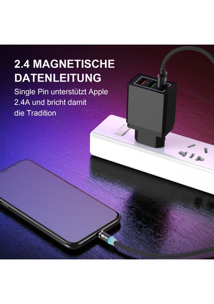 Gtwın Hızlı Şarj Manyetik Kablo Mikro USB C Tipi Kablo Iphone Xiaomi Samsung Cep Telefonu Manyetik Şarj USB Kablosu (Yurt Dışından) indirimleri