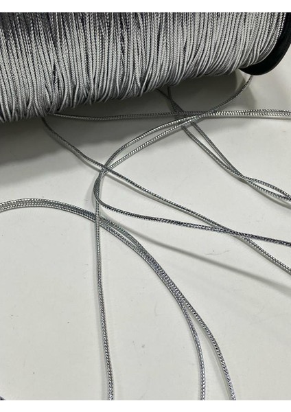 Monofil Ip / Simli Ip / Süsleme ve Bağlama Ipi / 10 Metre / Gümüş