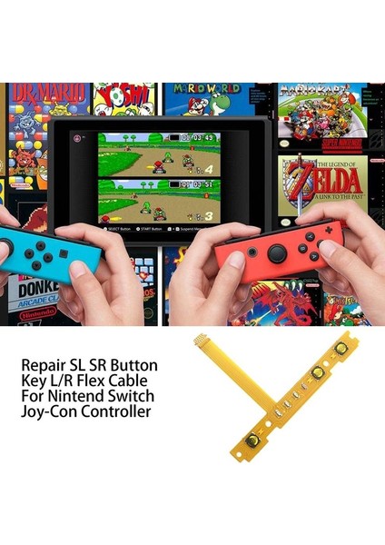 Yedek Sl Sr Zr Zl L Sağ Sol Düğme Anahtarı Şerit Flex Kablo Nintendo Anahtarı Joycon Ns Onarım Bölümü (Yurt Dışından)