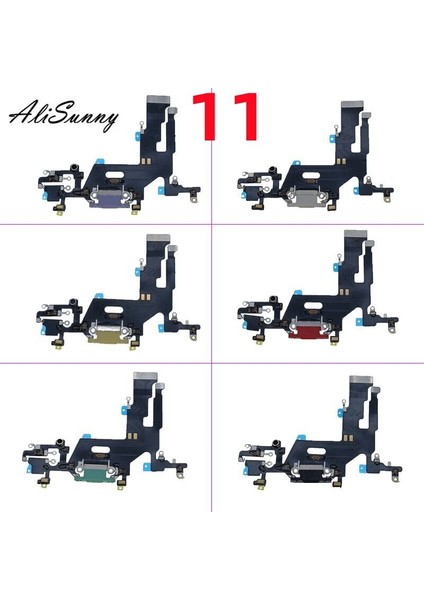 Mikrofon Şerit Onarımı ile iPhone 11 Dock Bağlantısı Için USB Şarj Şarj Portu Flex Kablo (Yurt Dışından)