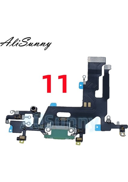 Mikrofon Şerit Onarımı ile iPhone 11 Dock Bağlantısı Için USB Şarj Şarj Portu Flex Kablo (Yurt Dışından)