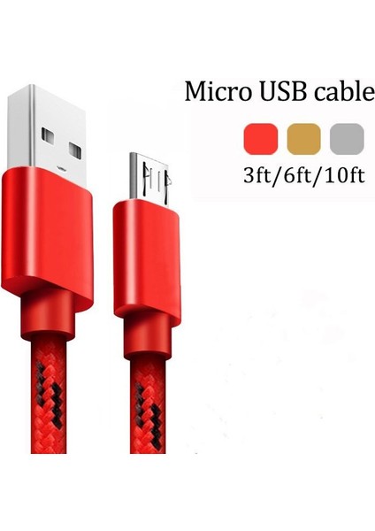 1m Mikro USB Kablosu 2.4A Hızlı Veri Senkronizasyonu Şarj Kablosu Samsung Huawei Xiaomi Lg Htc Andriod Mikro USB USB Telefon Şarj Cihazı Kabloları (Yurt Dışından)