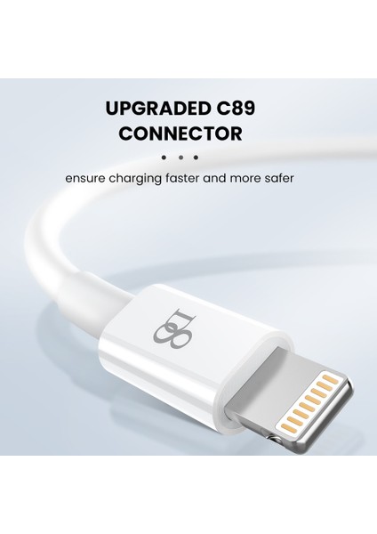 D8 Mfi Hızlı Şarj USB Kablosu iPhone 13 11 12 Pro x Max Xs x Xr 8 7 Artı 2.4A Hızlı Şarj Kablosu USB Şarj Aleti Veri Kablosu (Yurt Dışından)