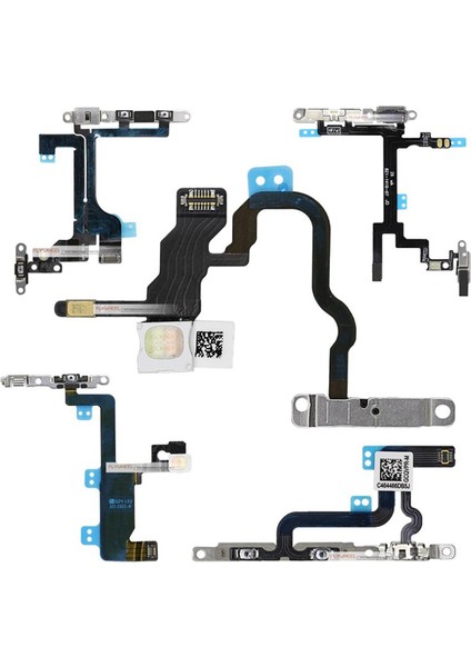 Adet Güç Açık Kapalı Flex iPhone 5 5s 6 6s 7 8 Artı x Ses Yukarı Aşağı Yan Düğme Anahtarı Şerit Flex Kablo Metal (Yurt Dışından)