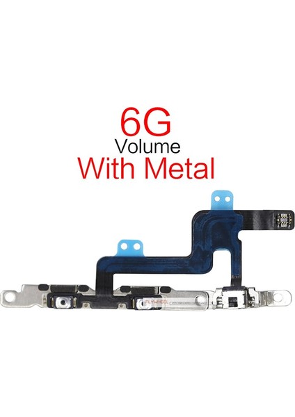Adet Güç Açık Kapalı Flex iPhone 5 5s 6 6s 7 8 Artı x Ses Yukarı Aşağı Yan Düğme Anahtarı Şerit Flex Kablo Metal (Yurt Dışından)