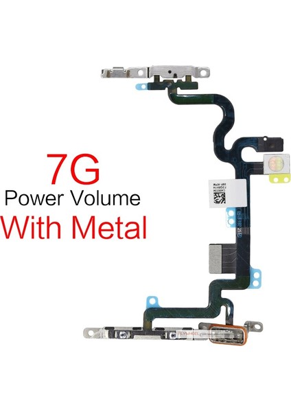 Adet Güç Açık Kapalı Flex iPhone 5 5s 6 6s 7 8 Artı x Ses Yukarı Aşağı Yan Düğme Anahtarı Şerit Flex Kablo Metal (Yurt Dışından)