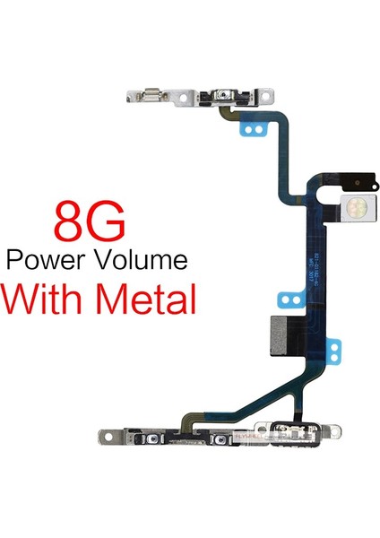 Adet Güç Açık Kapalı Flex iPhone 5 5s 6 6s 7 8 Artı x Ses Yukarı Aşağı Yan Düğme Anahtarı Şerit Flex Kablo Metal (Yurt Dışından)