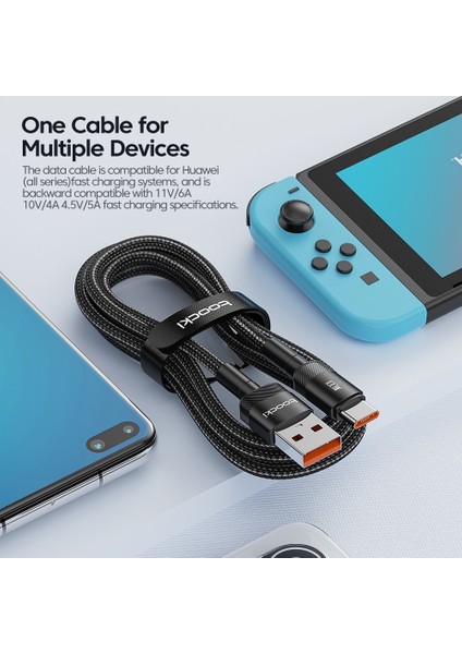 Toocki 6A USB C Tipi Kablo Huawei Onur Için 100W/66W Hızlı Şarj Şarj Cihazı USB C Veri Kablosu Kablosu Xiaomi Poco Oneplus Samsung (Yurt Dışından) indirimleri