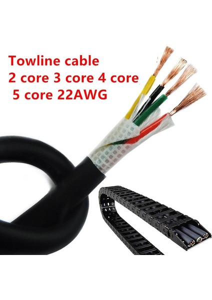 Cnc Kablo 18AWG20/22AWG 2-10 Çekirdekli Çekme Halatı Kablosu 1m Pvc Esnek Tel Trvv Korozyona Dayanıklı Bakır Telin Bükülmesine Karşı Direnç (Yurt Dışından)