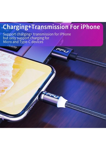 Fpu 3 M Manyetik Mikro USB Tip C Kablo Hızlı Şarj USB Tip-C Mıknatıs Kablosu iPhone Samsung Android Cep Telefonu Tel Kablosu (Yurt Dışından)