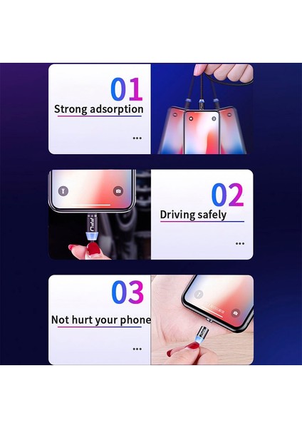 Fpu 3 M Manyetik Mikro USB Tip C Kablo Hızlı Şarj USB Tip-C Mıknatıs Kablosu iPhone Samsung Android Cep Telefonu Tel Kablosu (Yurt Dışından)