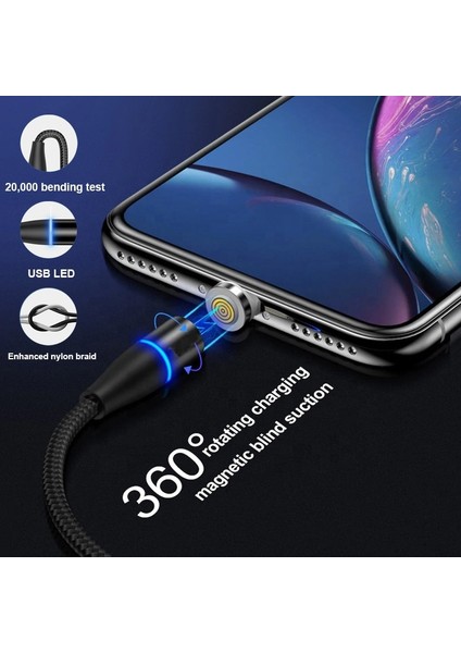 3A Hızlı Manyetik Şarj Cihazı 3.0 Mikro USB Kablosu iPhone 8 Için Poco X3 Xiaomi Hızlı Manyetik Telefon Şarj Kablosu C Tipi Kablo (Yurt Dışından) modelleri
