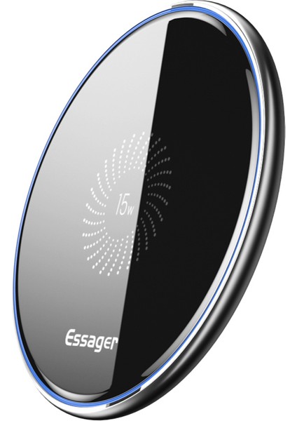 Essager 15W Qi Kablosuz Şarj Cihazı iPhone 11 Pro Xs Max Indüksiyon Hızlı Kablosuz Şarj Pedi Samsung S20 Xia (Yurt Dışından) fiyatları